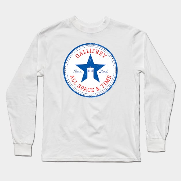 Time Lord's Chucks Long Sleeve T-Shirt by blairjcampbell